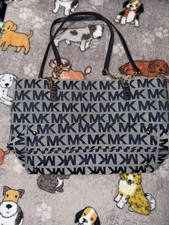 Michael Kors Purse Handbag Blue MK Signature Logo Pretty Designer