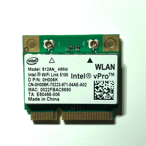 Intel Link 5100 512AN-HMW Wireless WiFi WLAN Card MINI PCI-E 802.11a/b/g 450Mbps