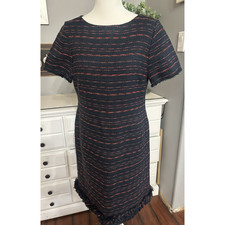 Carolina Herrera Tweed Midi Dress 6 Luxury Designer Classic Elegant old money