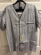Puritan Men's Pajamas M NEW Old Stock Short Sleeve Short Leg Blue White Stripe