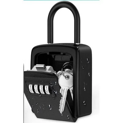ORIA Resettable 4-Digit Combination Key Lock Box With Detachable Shackle -NEW