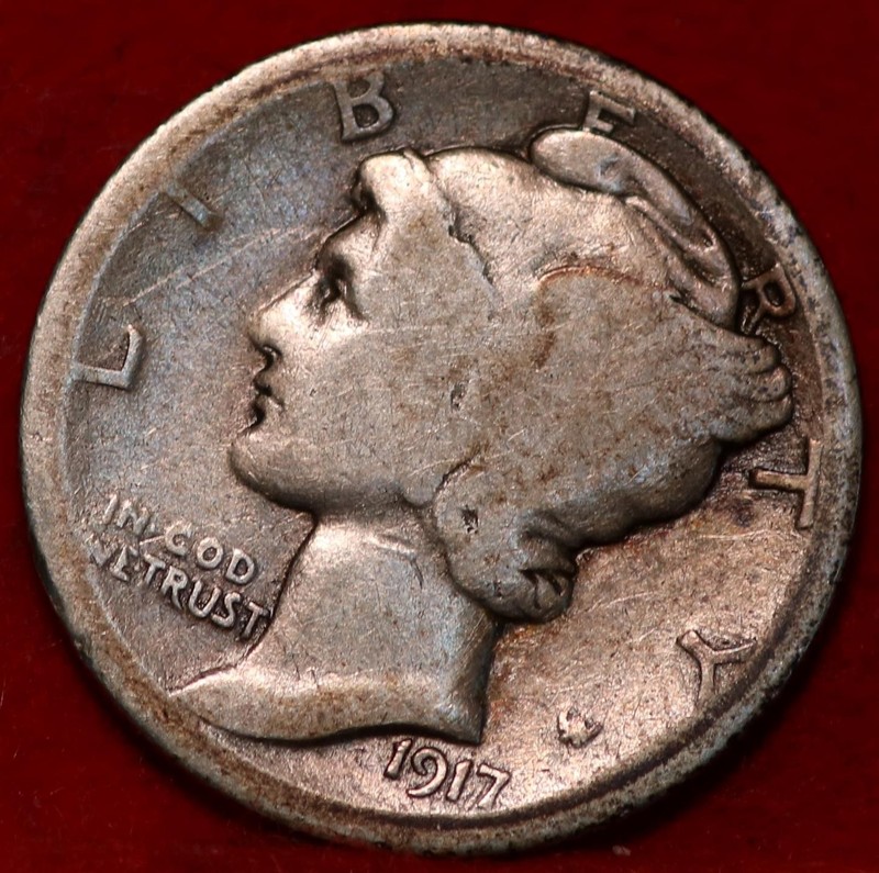 1917-S San Francisco Mint Silver Mercury Dime