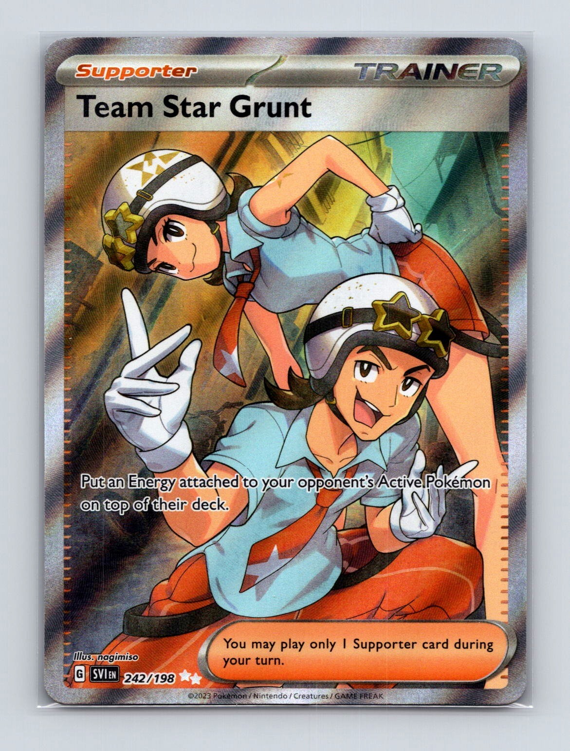 Team Star Grunt Holo Ultra Rare SV01: Scarlet & Violet Base Set 242/198 NM