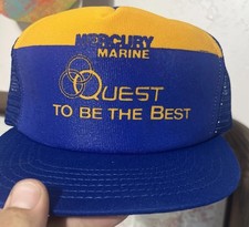 Vintage SnapBack Mesh Hat Mercury Marine Made In USA