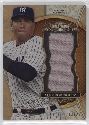2013 Topps Triple Threads Unity Jumbo Relics Sepia 13/27 Alex Rodriguez 7j5