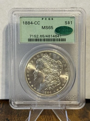 1884 Carson City Morgan Silver Dollar PCGS MS65 OGH CAC