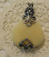 Carolyn Pollack Quartzite Sterling Silver Enhancer CP 925 and Sterling Chain