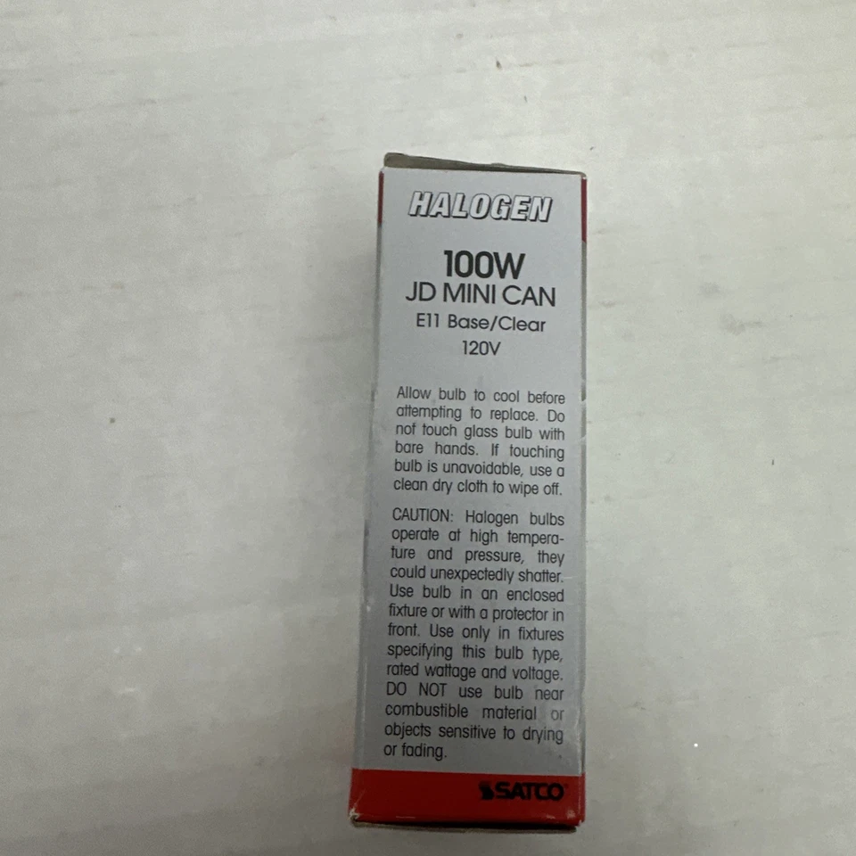 Satco S3107 120V 100W T4 E11 Base Light Clear Bulb US SELLER - Image 2 of 4