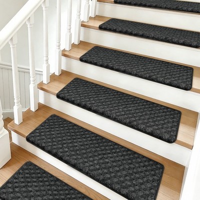 9''x30'' Bullnose Carpet Stair Treads Cover Low Pile Rug Landing Mat Multi-pc Set