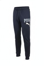 Puma Boys Size Large NWT Dark Blue Soft Fleece Jogger Sweatpants Logo