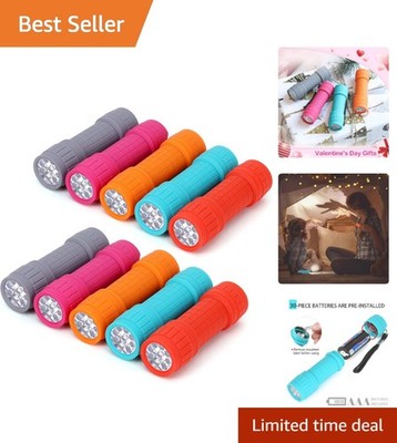 Vielseitige 10er Pack Mini LED Taschenlampen - Ideal für Notfälle & Feiern