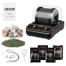 Rock Tumbler Kit Direct Drive 35dB Quiet 2lb Polisher 4 Speed Timer 9 Day Memory