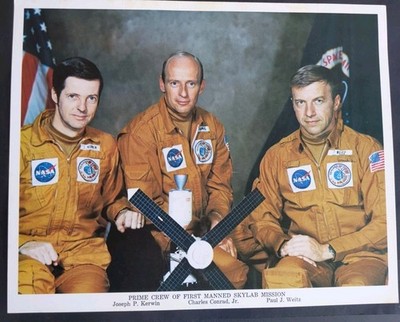 NASA Press Photo Skylab Prime Crew Of First Manned Mission Kerwin Conrad Weitz 