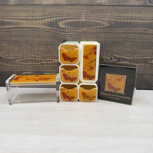 Vintage 1970s Modernism Mid Century Modern Tidy Caddy Desk Organizer Butterfly