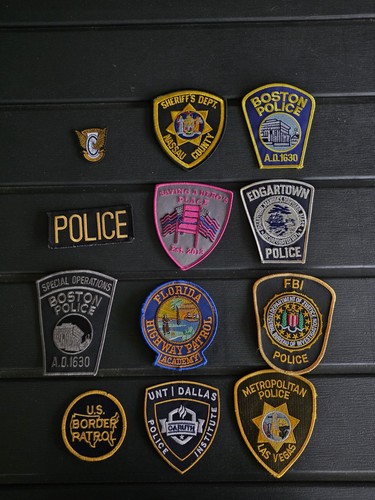 12 Police Patches Mixed Lot