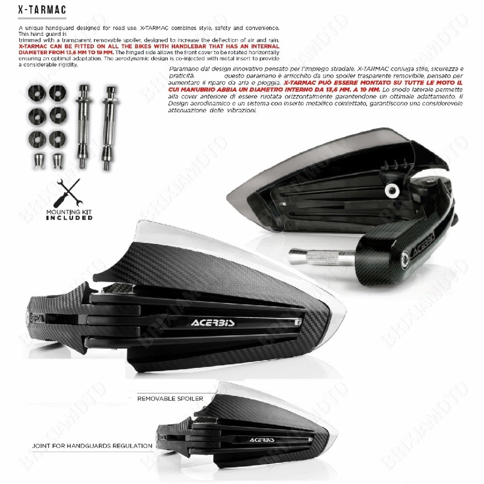 COPPIA PARAMANI X-TARMAC + ADATTATORI PER per BMW R 1200 RT 07/09 Foto 2 de 4