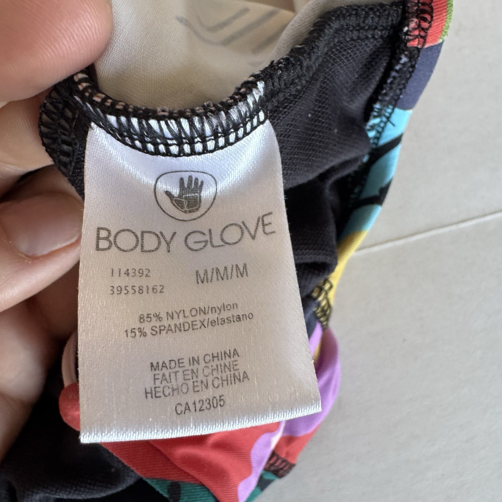 Body Glove One Piece Swimsuit Zipper Adjustable Straps Colorful Women’s Medium