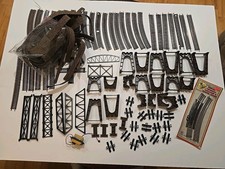 Vintage Brass Train Track 87 pcs Used Trestle and Tracks 20ft Of Cork