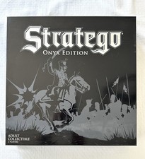 Hasbro Stratego Onyx Edition Board Game Silve...
