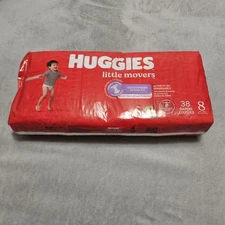 Huggies Little Movers Toddler Diapers, Size 8, 38-Pack, Active Fit