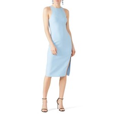 LIKELY Women's Powder Blue Sleeveless Side Slit Decklin Mini Dress Size 6