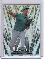 2024 LEAF METAL LOGAN EVANS ROOKIE/RC #52/185 *SILVER*