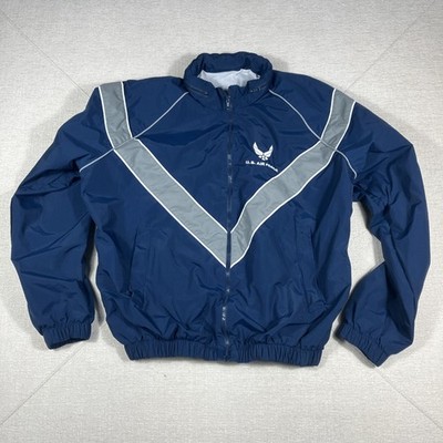 US Air Force Jacket Mens Medium Regular Blue Physical Training Uniform VTG Y2K