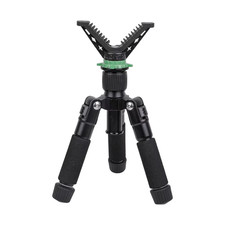 Professional Hunting Shooting Tripod Adjustable V Yoke Head Mini Aluminum Camera