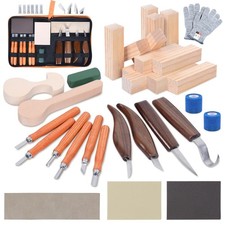 Ninonly 42pcs Wood Carving Tools Kit, Wood Whittling Knife Set for Beginners,...