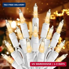 Brightown Christmas Lights, 100-Count 20ft Clear Incandescent Bulb Mini String L