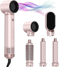 5 in 1 Hair Styler  Hot Air Brush - Air Curling Wrap with Low-Speed Negative Io