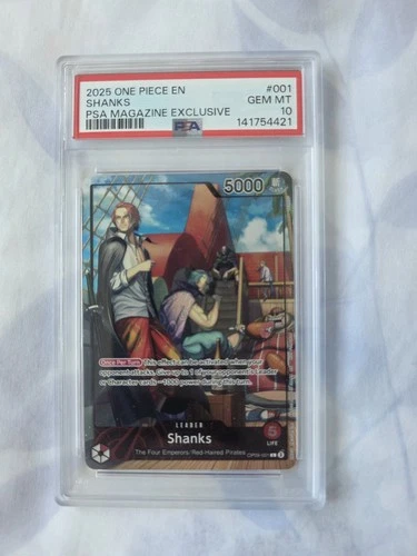 One Piece Shanks Magazine Exclusive OP09-001 PSA 10 English