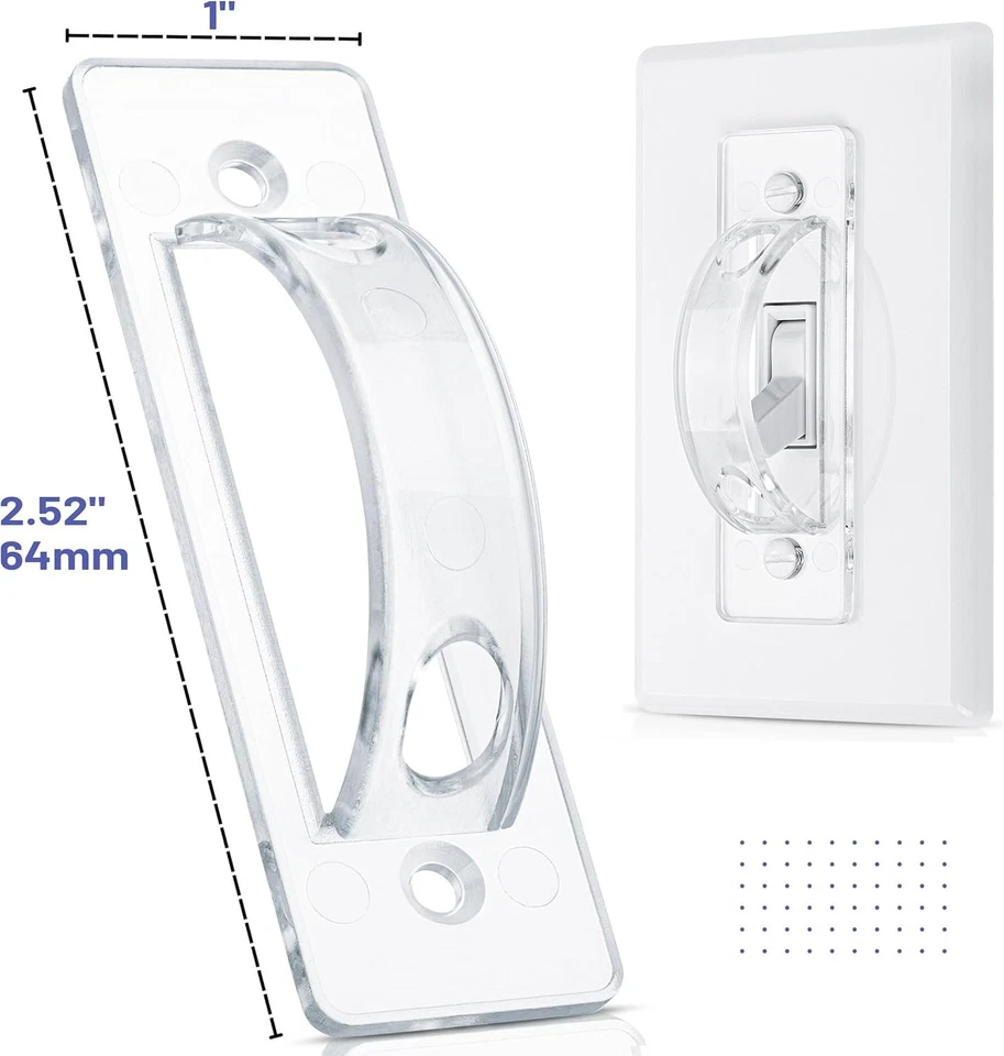 Paquete de 6 interruptores de luz protectores cubierta interruptor de luz bloqueador a prueba de niños NUEVO Foto 2 de 4