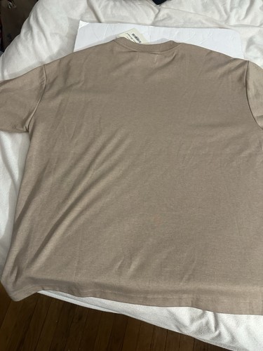 American Garage Men’s Size Large Cotton Blend Beige Shirt Short Sleeve - Picture 5 of 6
