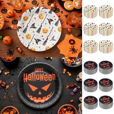 Job Lot 72x 10pk Halloween Paper Plates 23cm Table Decor Catering Wholesale