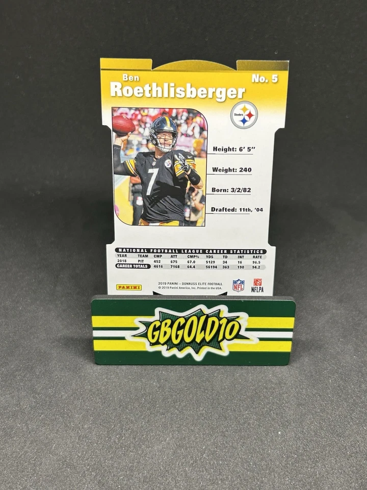 2019 Donruss Elite Ben Roethlisberger Status /7 Steelers - Image 2 of 2