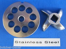  8 x 3/8" DISC PLATE  KNIFE SET Meat Grinder Grinding Stainless Steel