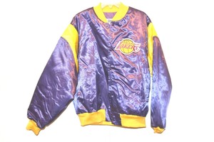 Nwt Vintage Chalk Line Los Angeles Lakers Satin Jacket Size Xl Purple Nba Nos La Ebay