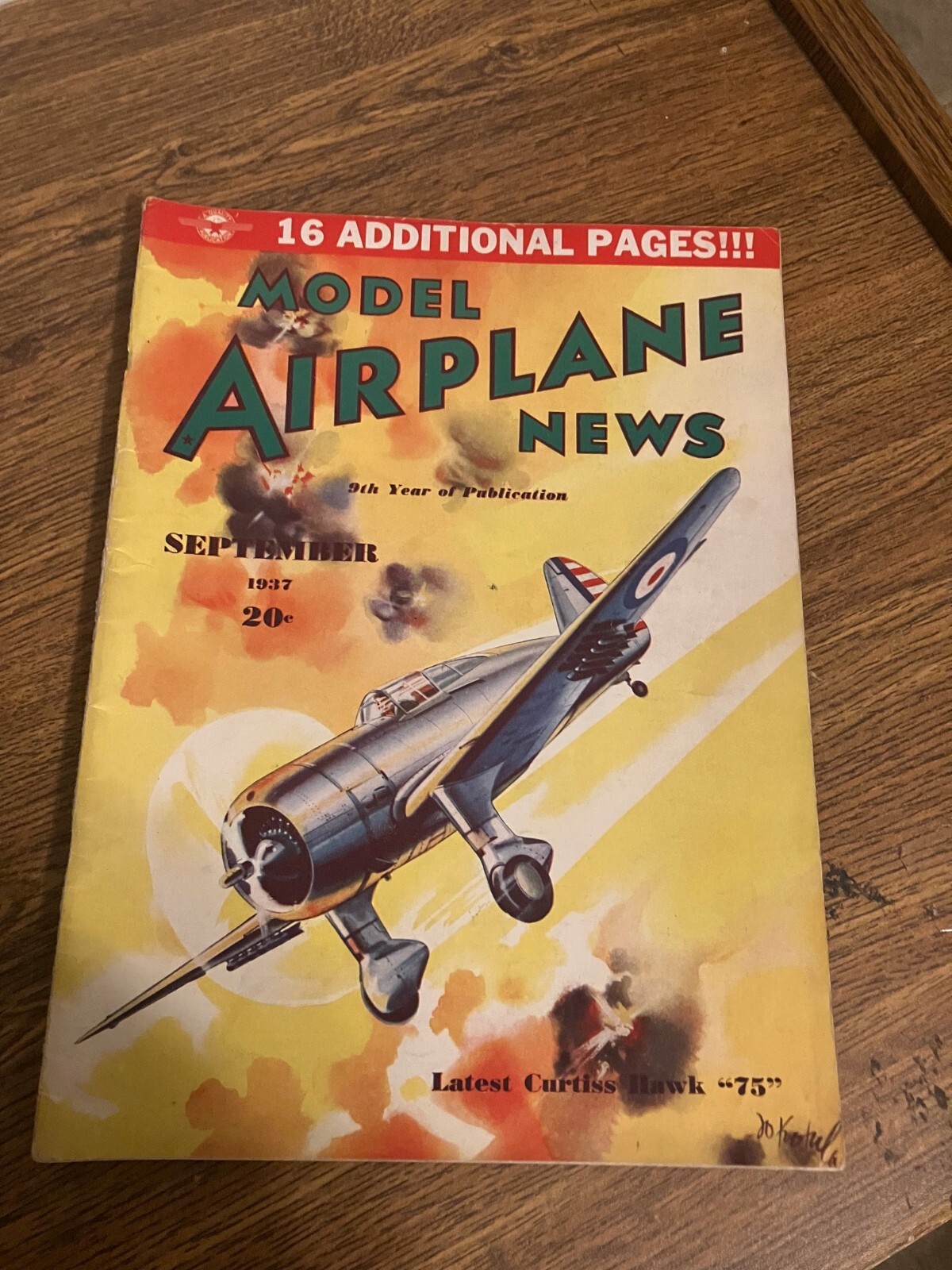 Vintage Back Issue of Model Airplane News Magazine - September 1937
