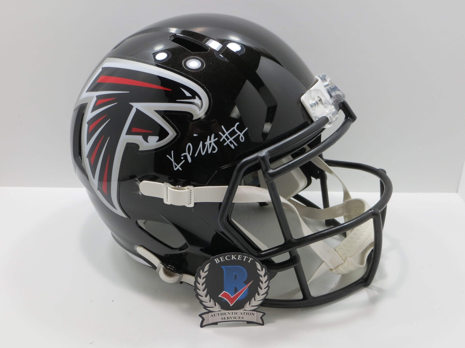 KYLE PITTS ATLANTA FALCONS SIGNED Riddell Full Size Helmet Florida Gators BAS 