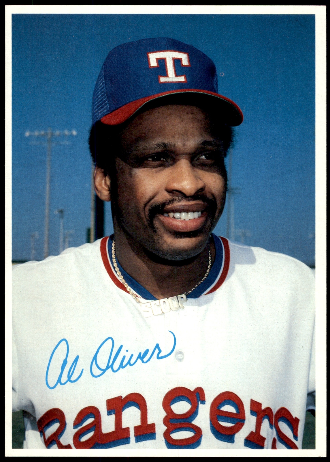 1980 Topps Superstar Photos Gray Backs 5X7 Al Oliver #35 Texas Rangers