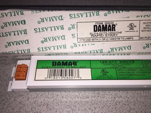 DAMAR EL214-221T5-120/277HF Rapid Start Ballast EEL - Picture 3 of 4
