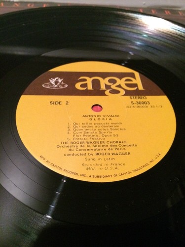 Vivaldi: Gloria/ Flor Peeters: Entrata Festiva Roger Wagner Choral 1963 Rare LP - Imagen 6 de 6