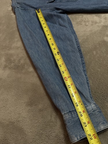 Vintage 90s Banana Republic Denim Shirt Metal Button Large USA Made - Picture 5 of 11