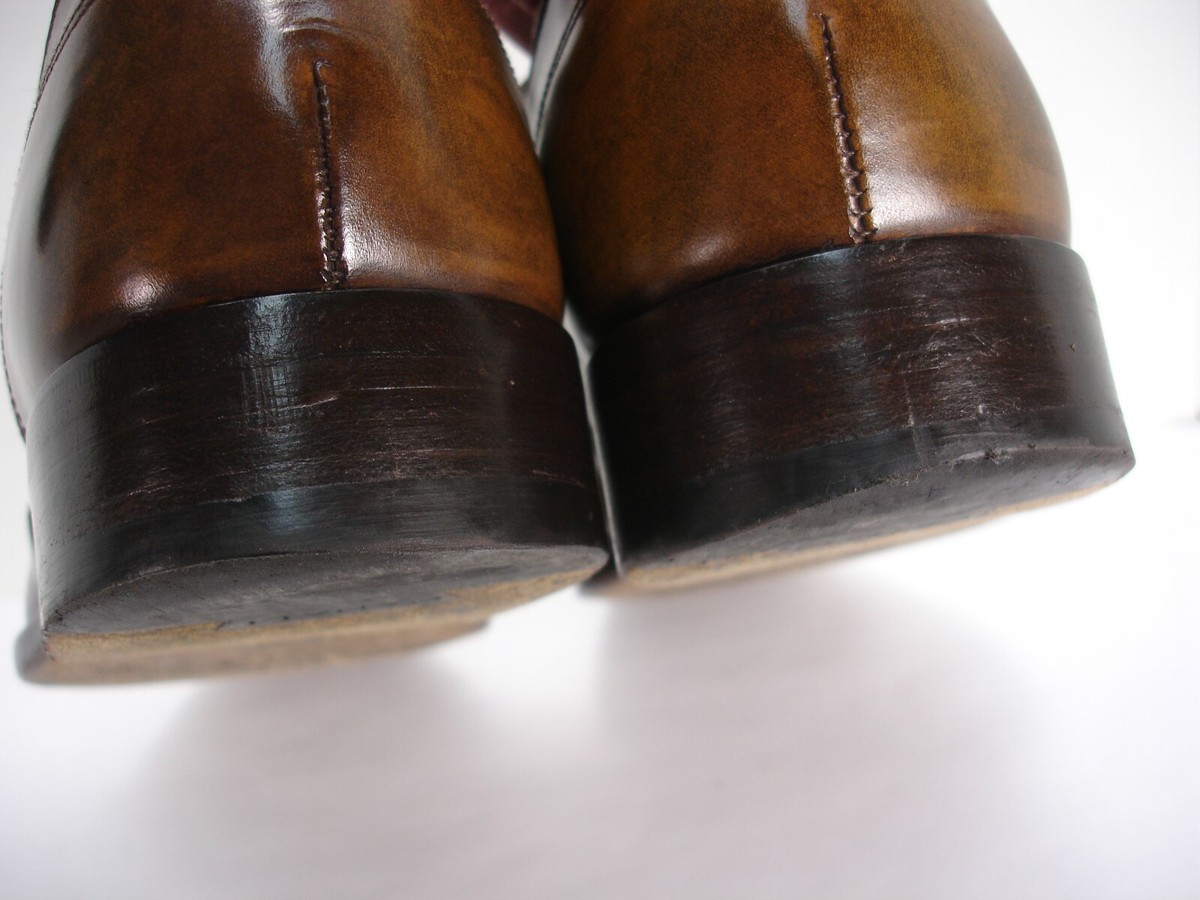 CANALI BURNISHED COGNAC LEATHER WINGTIP LACE FRONT OXFORD  display picture 1