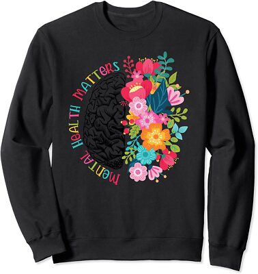 Mental Health Matters Human Brain Illness Awareness Unisex Crewneck Sweatshirt