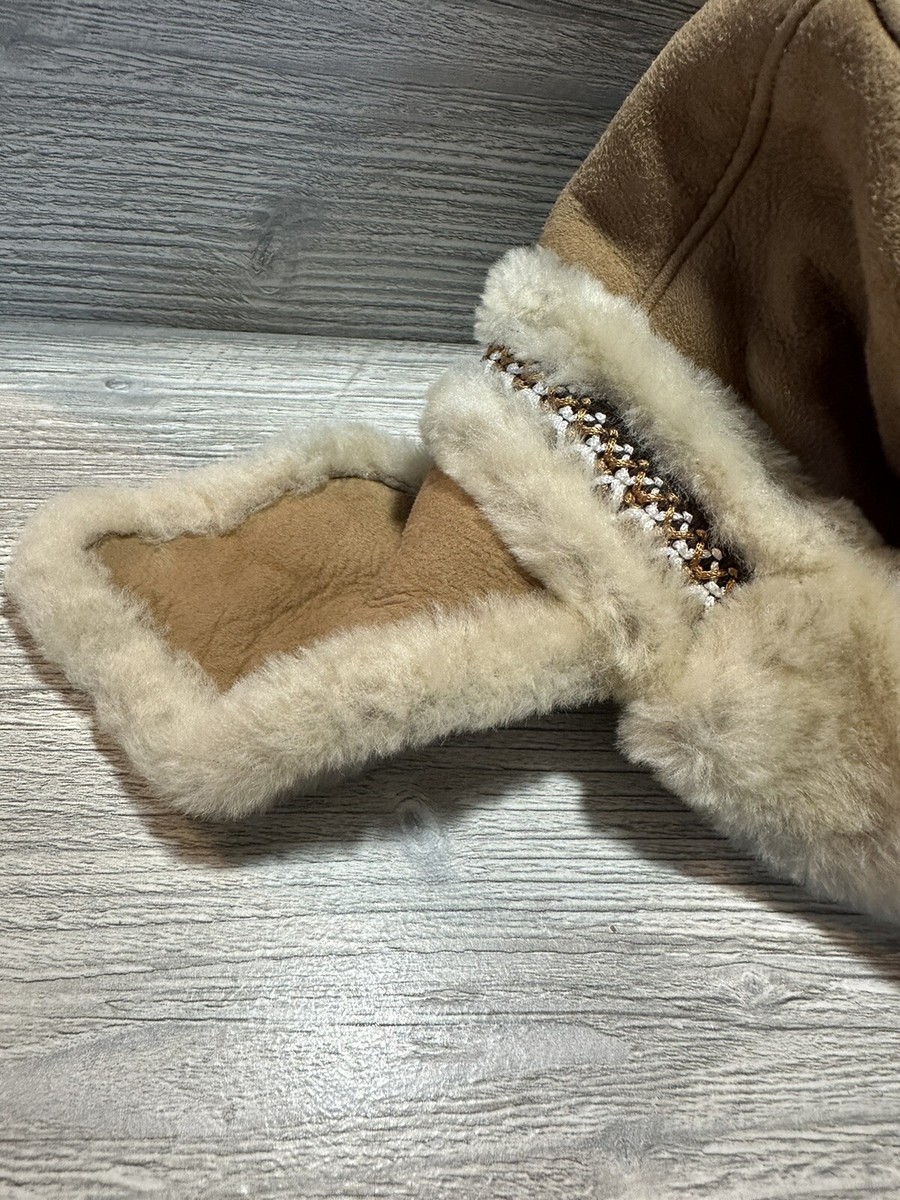 UGG Shearling Fur Trapper Aviator Hat Light Brown/Tan  display picture 1