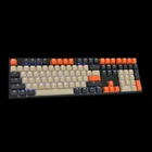 Beige Orange Carbon Keycap Shine Through OEM Profile Double Shot Keycap Set