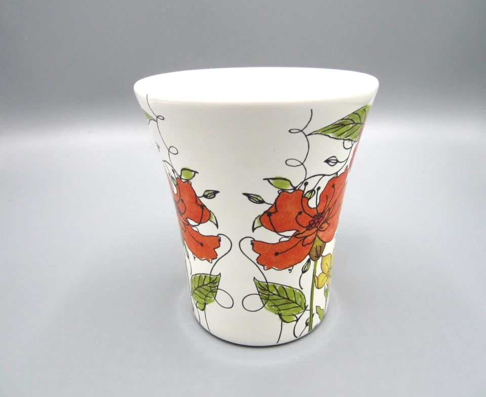 Caneca de chá floral multicolorida branca internacional certificada 14 oz (266) - Imagem 2 de 4