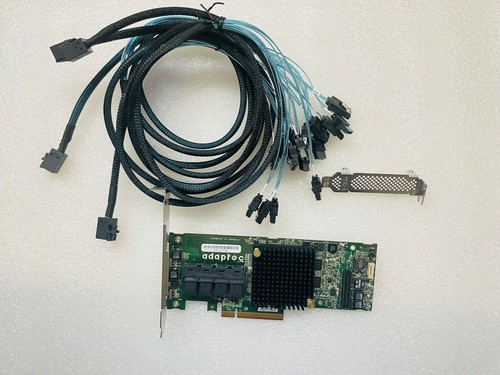 Adaptec ASR 71605 1GB 16Port HBA RAID PCIe Controller Card + 4* SATA Cables - 第 2/2 張圖片